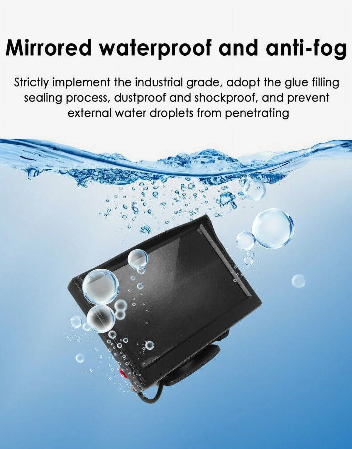 KingFurt  Car Night Vision Backup Camera Kit 5" Wireless Monitor HD Rear View Waterproof