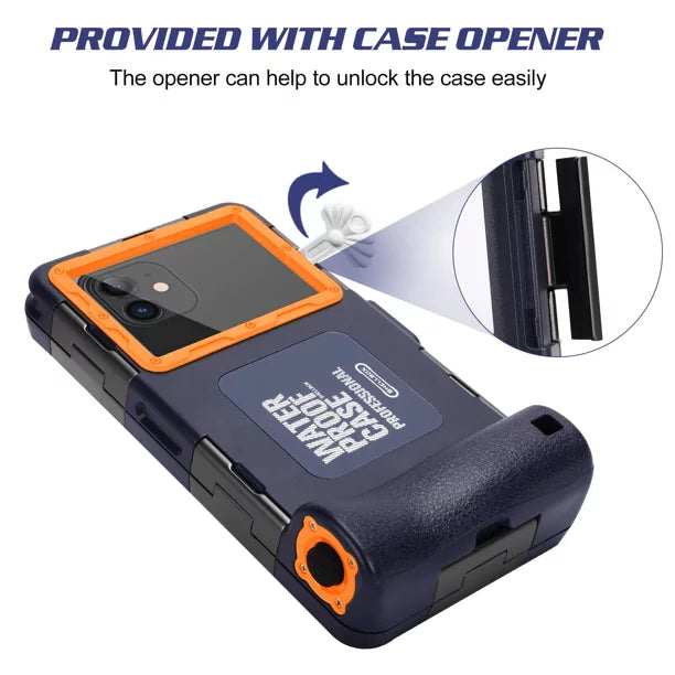 UrbanX Professional [15m/50ft] Swimming Diving Surfing Snorkeling Photo Video Waterproof Protective Case Underwater Housing for ZTE Axon 7 And all Phones Up to 6.9 Inch LCD with Lanyard