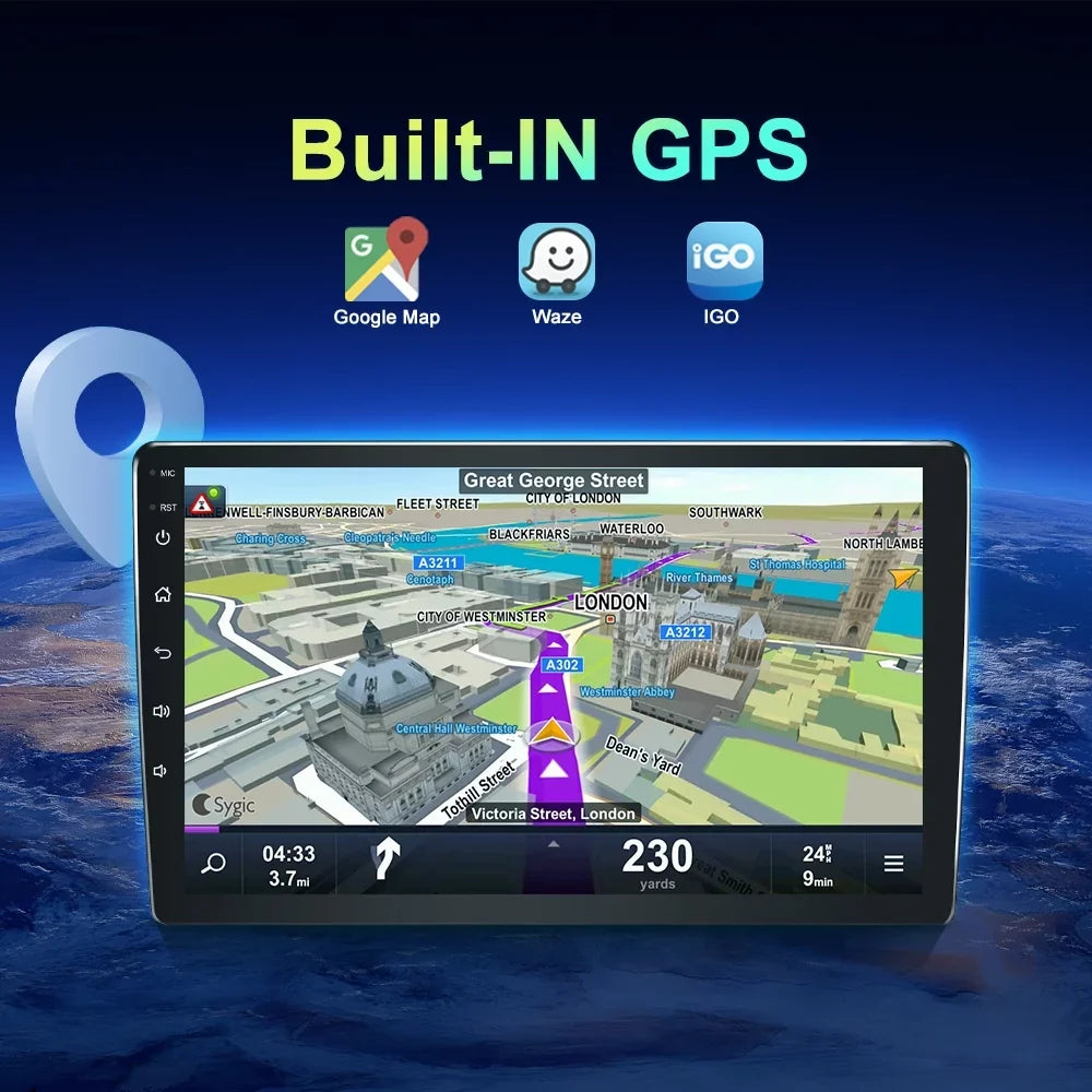 For  RAV4 2013 2014 2015 2016 2017 Android 13 CarPlay Bluetooth 4+64GB  Car Stereo Radio GPS Navigation Player