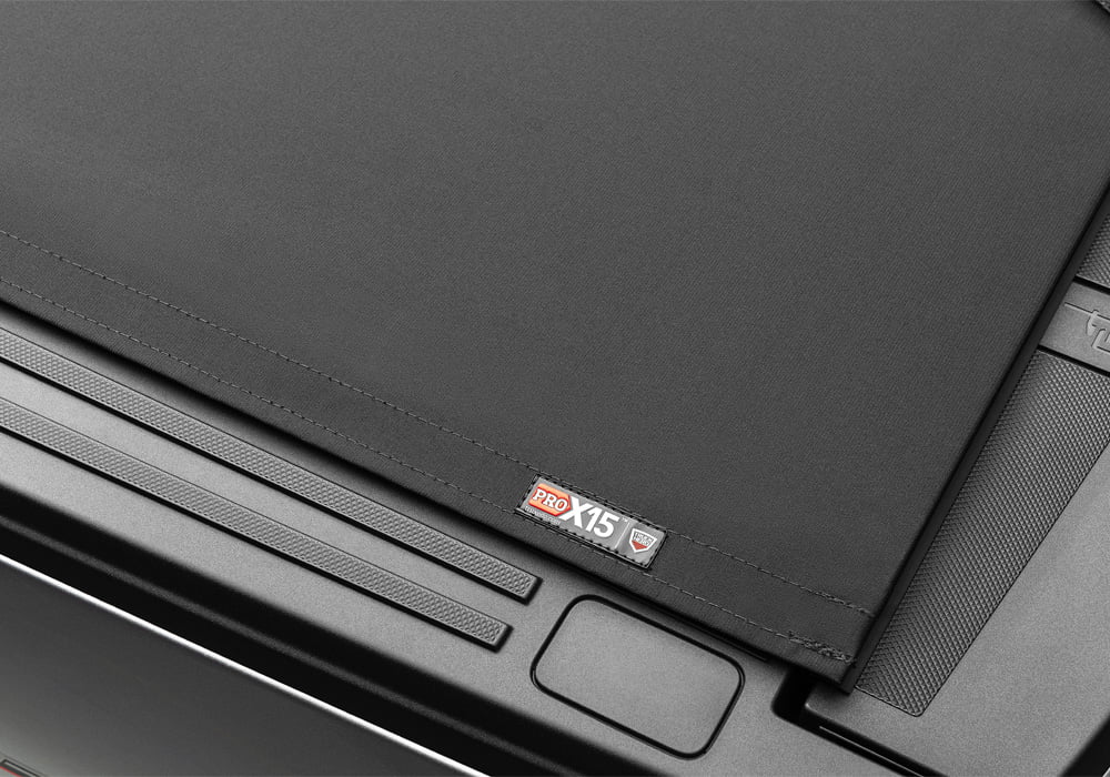 TruXedo Pro X15 Soft Roll Up Truck Bed Tonneau wrap | 1498301 | matching with 2015 - 2023  F-150 6' 7" Bed (78.9") , Black