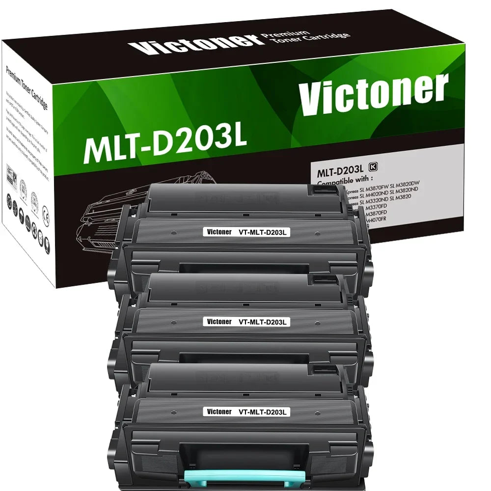 Victoner 3-Pack matching Toner for  MLT-D203L Use With ProXpress SL-M3320ND M3820 M3820ND M3820DW M4020ND Ptiner Black