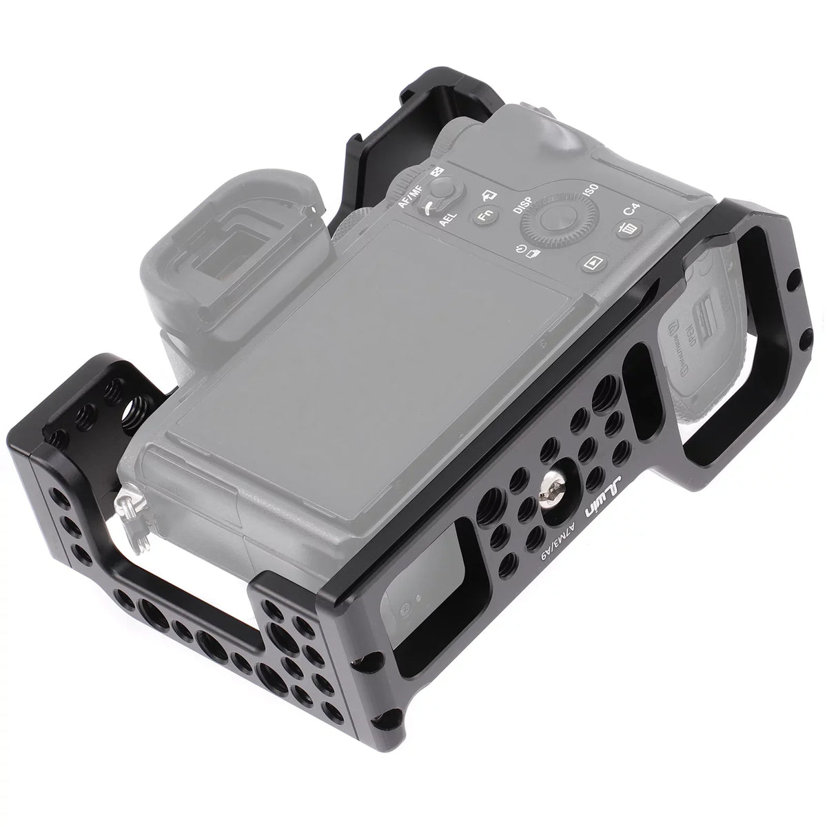 Cage Aluminum Alloy Video Cage Replacement for  A7M3 A7R3 A9 Mirrorless with Cold Shoe Mount 14 Inch & 38 Inch Screw Holes