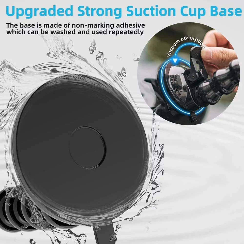 Flexible Gooseneck Suction Cup Camera Car Mount matching with Gopro Hero 10 Black,Hero 9/8/7/6/5 Black,DJI