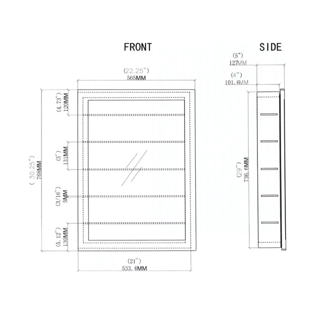Bellaterra Home Mirrored Medicine Cabinet