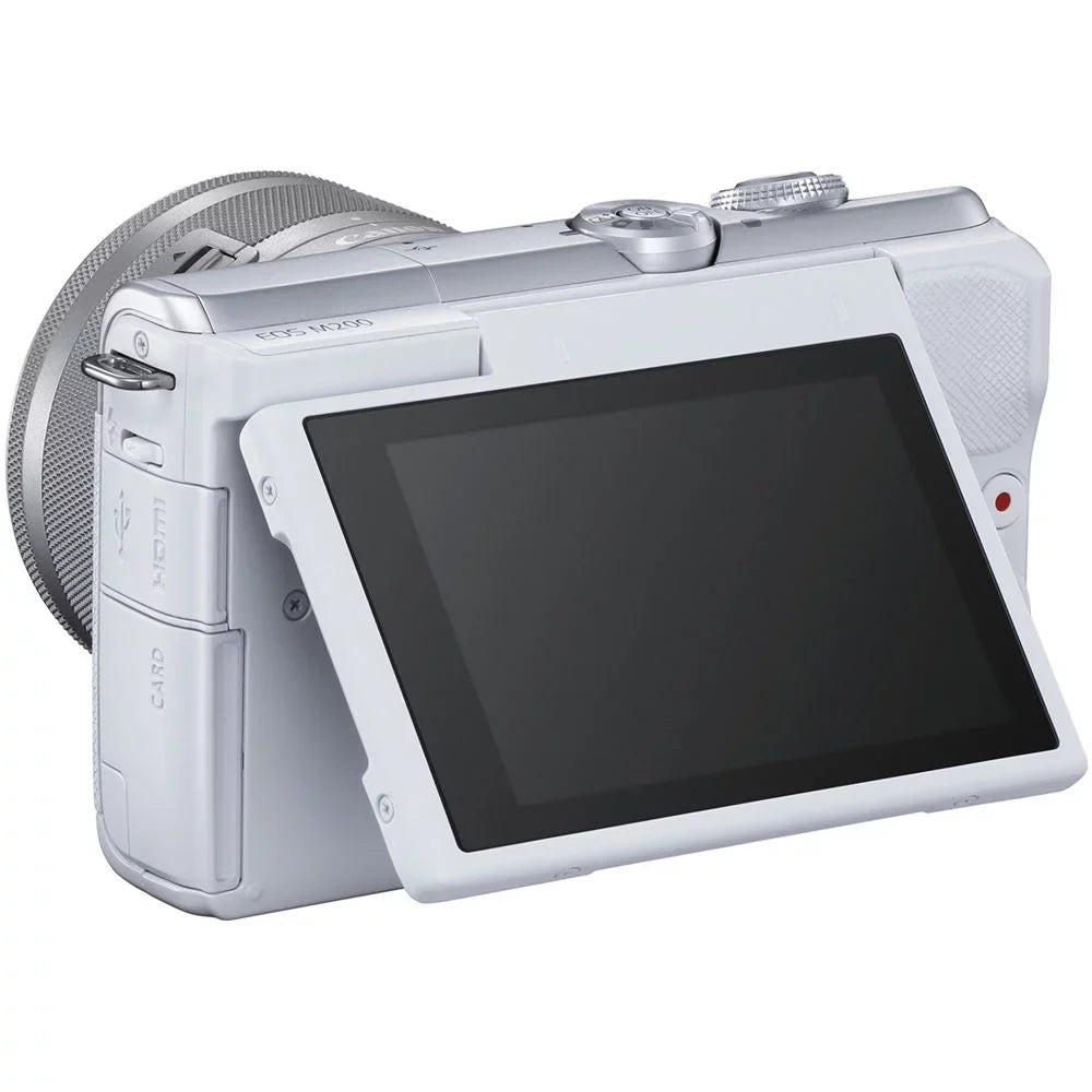 EOS M200 Mirrorless Digital Camera with 15-45mm Lens (3700C009) + More