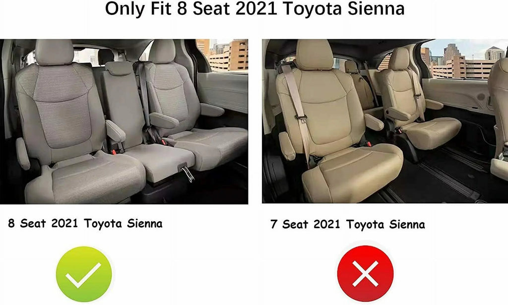 3W Cargo Liner suitable for  Sienna 8 seats 2021-2023 TPE All atmospheric conditions Custom Fit Trunk Mat for 2021 2022  Sienna ( (for Spare Tire Model ), Black