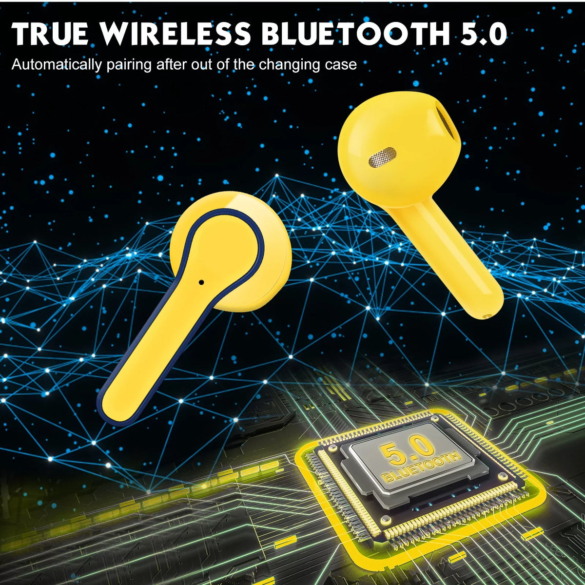 UrbanX Q350 Wireless Earbuds in Ear Bluetooth Headphones For BlackBerry Passport with Microphone & Digital Display IPX7 Waterproof Deep Bass Bluetooth Earbuds for Sports Work & Music.