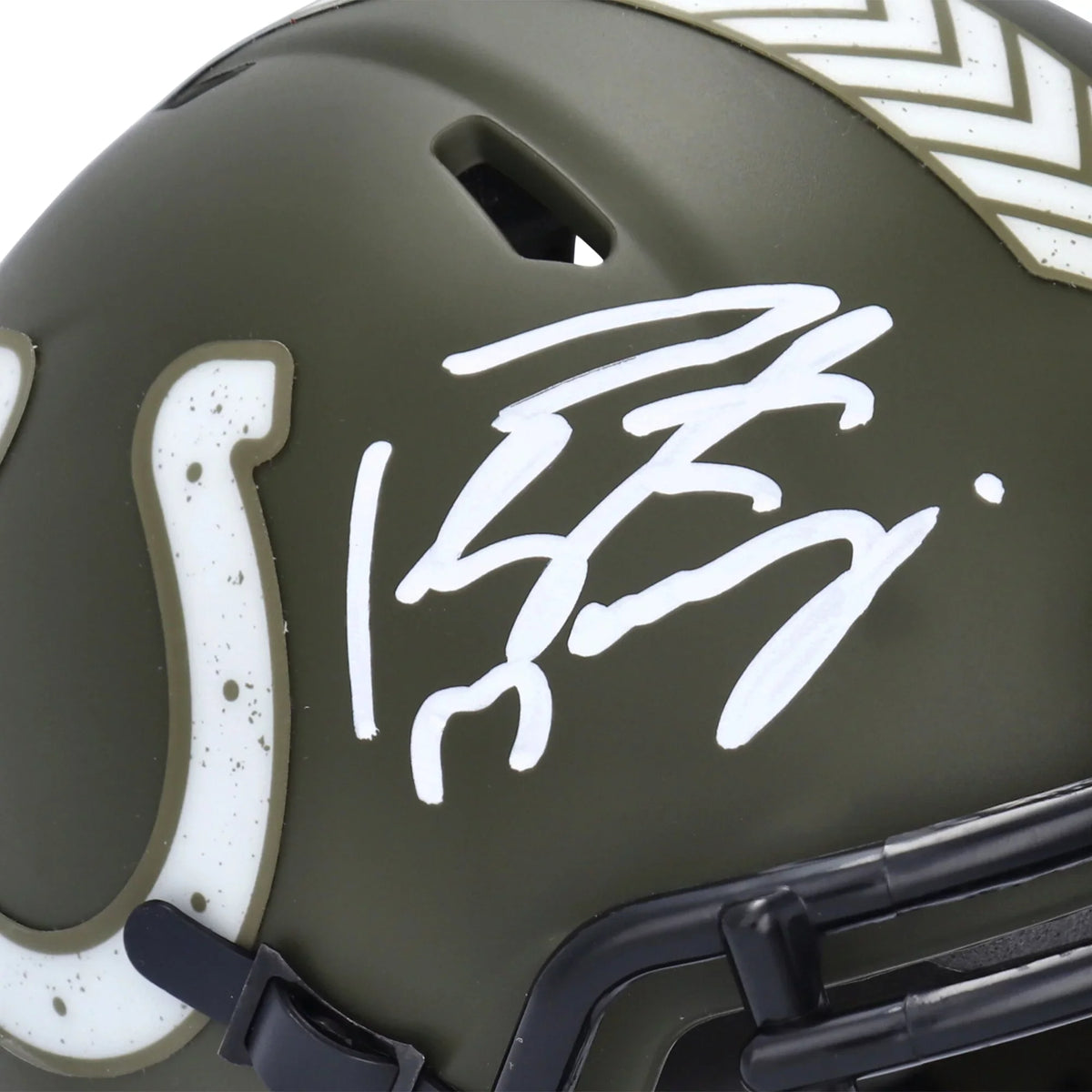 Peyton Manning Indianapolis Colts Autographed Riddell 2022 Salute To Service Speed Mini Helmet - Fanatics Authentic Certified