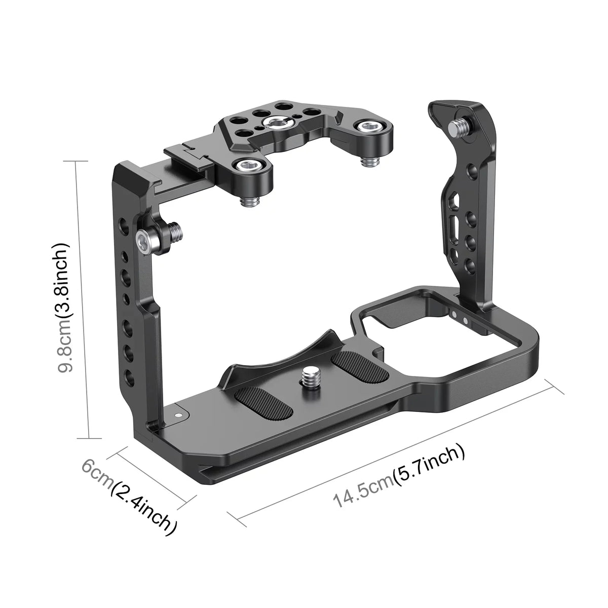 For  ILME-FX30 / FX3 PULUZ Metal Camera Cage Stabilizer Rig with NOTA Slider(Black)