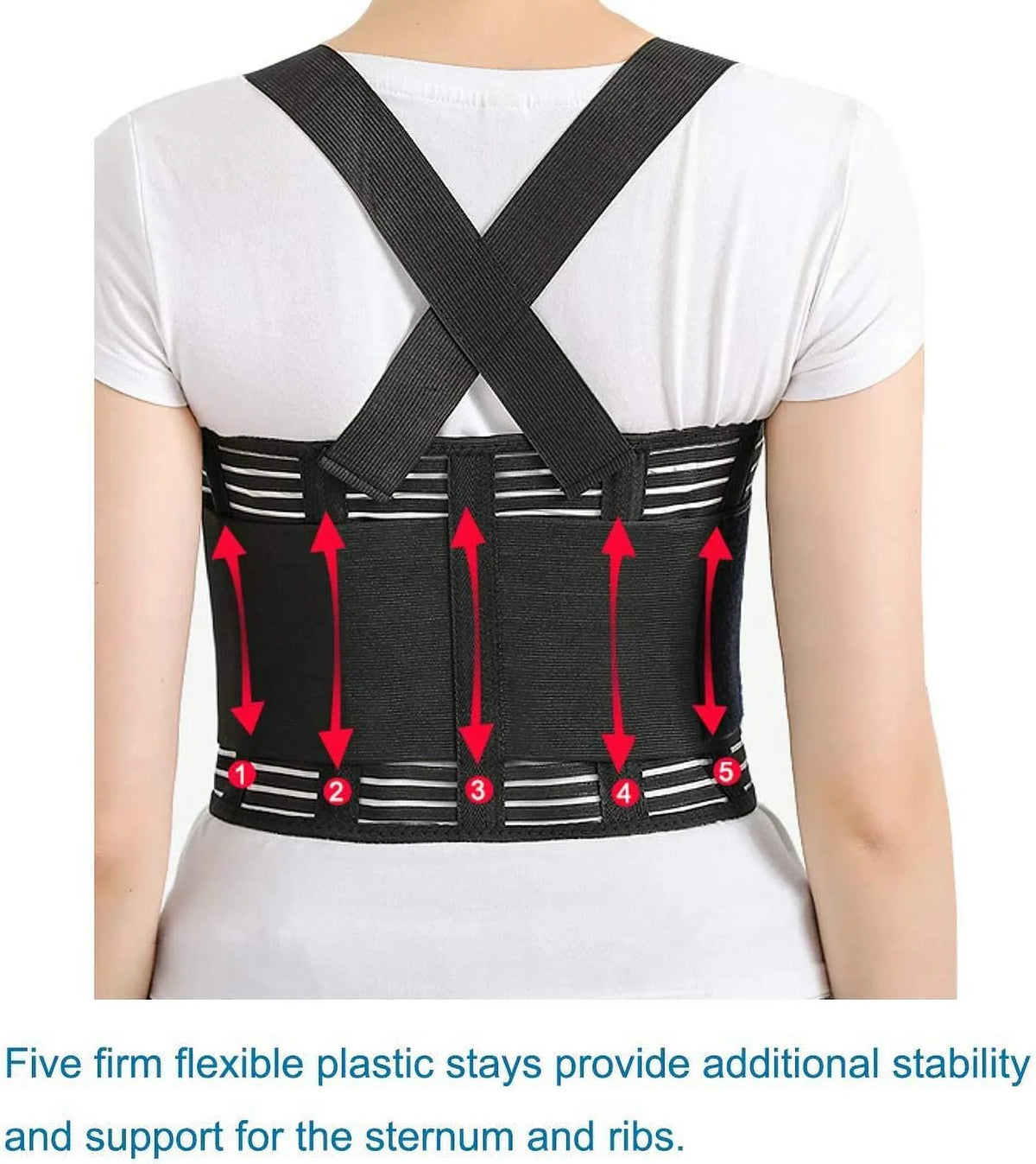 Solmyr Rib and Chest Support Brace, Broken Rib Brace, Breathable Rib Belt for Sore or Bruised Ribs Support, Sternum Injuries, Dislocated Ribs Protection, Pulled Muscle Pain (L/XL)