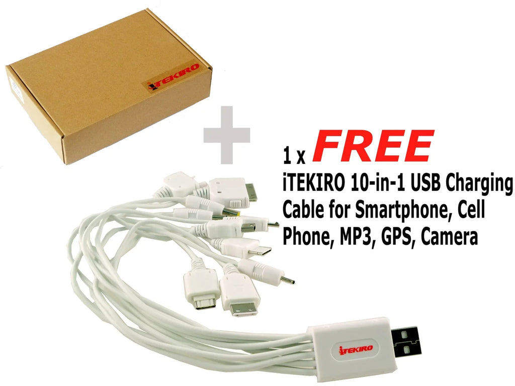 iTEKIRO 65W AC Adapter for  Ideapad 100S 80R900BYCF, 100S 80R900C0CF, 100S 80R900FYUS, 110, 110-14IBR 80T6 14", 110 80T6000WUS, 110 80T6000XUS, 110 80T60020CF