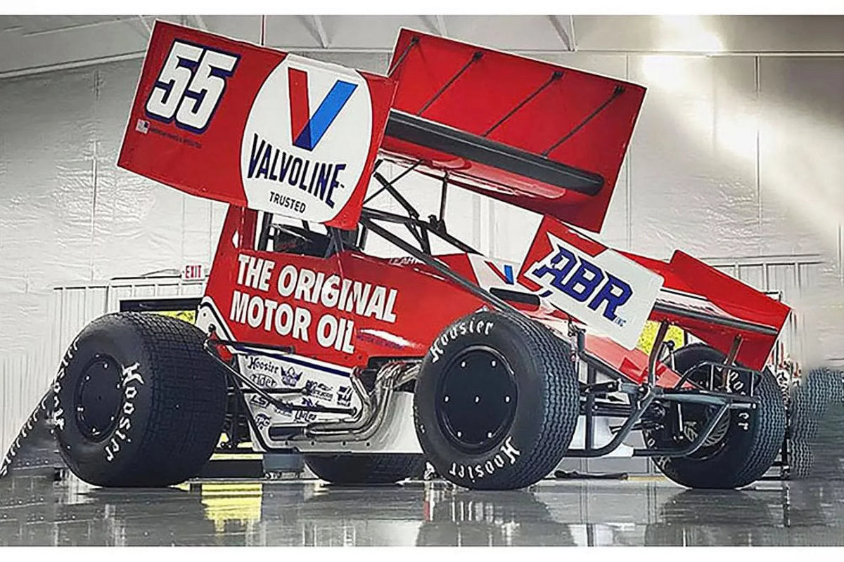 Leary "Valvoline" - Acme A1809515 - 1/18 scale Diecast Car. 2021 Winged Sprint Car, #55 C.J