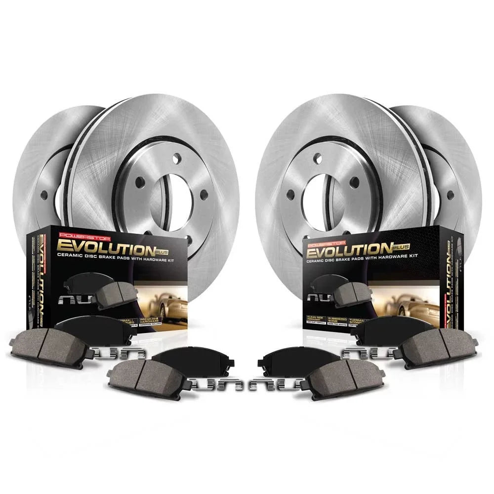 Power Stop Front and Rear Stock Replacement Brake Pad and Rotor Kit KOE7925 Fits 2019  C-HR