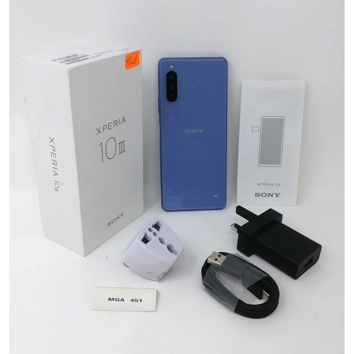 Pre-Owned  Xperia 10 III 5G 128GB XQ-BT52 6GB RAM GSM Factory Unlocked Smartphone - Blue (Like New)