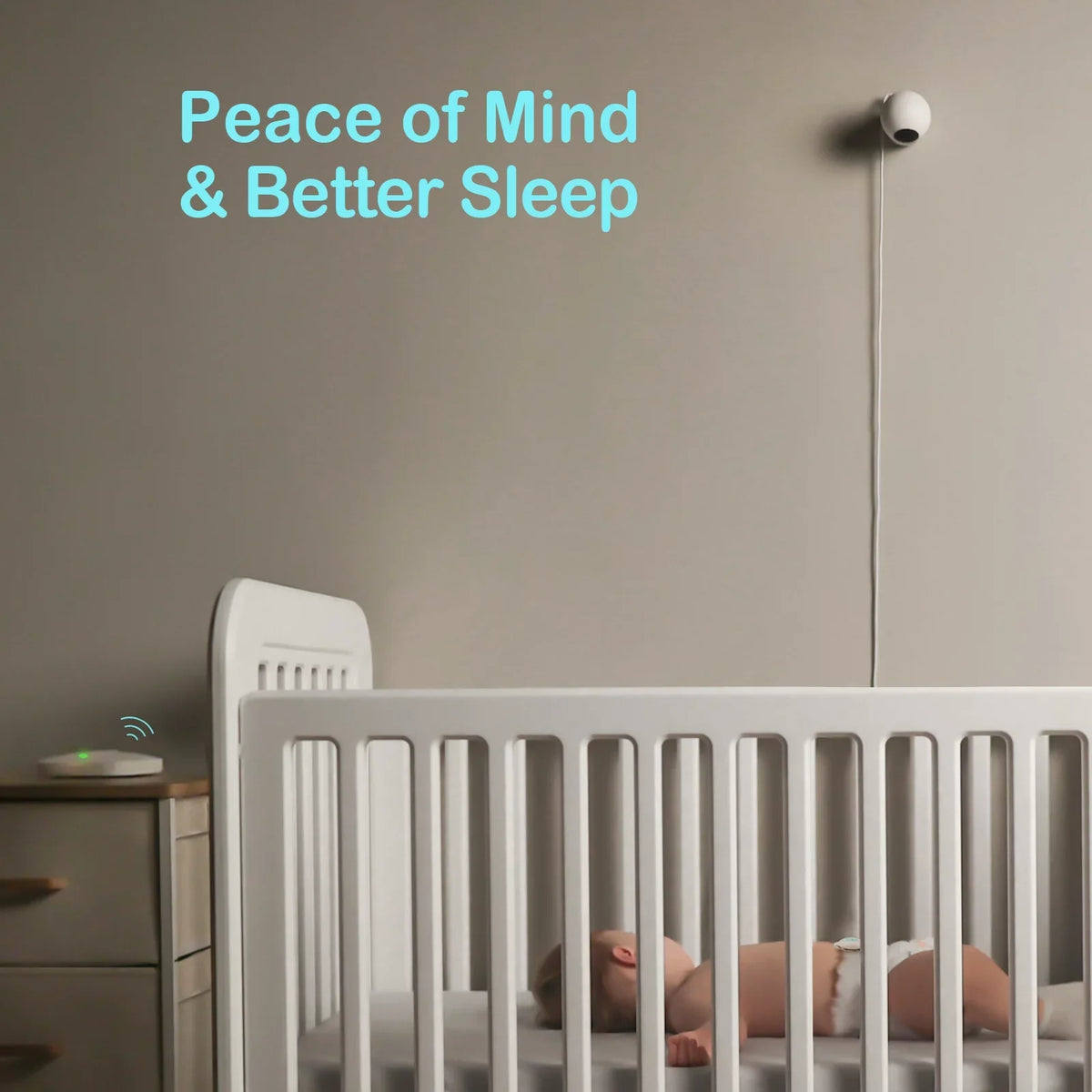 Sense-U Smart Baby Abdominal Movement Monitor - Tracks Baby's Abdominal Movement, Temperature, Rollover and Sleeping Position for Baby Safety with Instant Audio Alerts on Smartphones, Pink