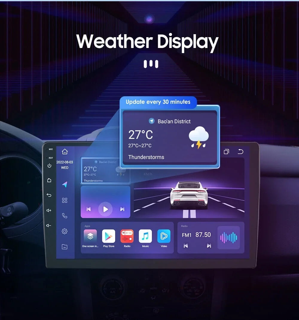 9inch 1280*720 IPS Fit  Tacoma 2005-2015 Android Octa Core 4+32GB Car Radio Stereo DSP Carplay GPS NAVI AM FM elements