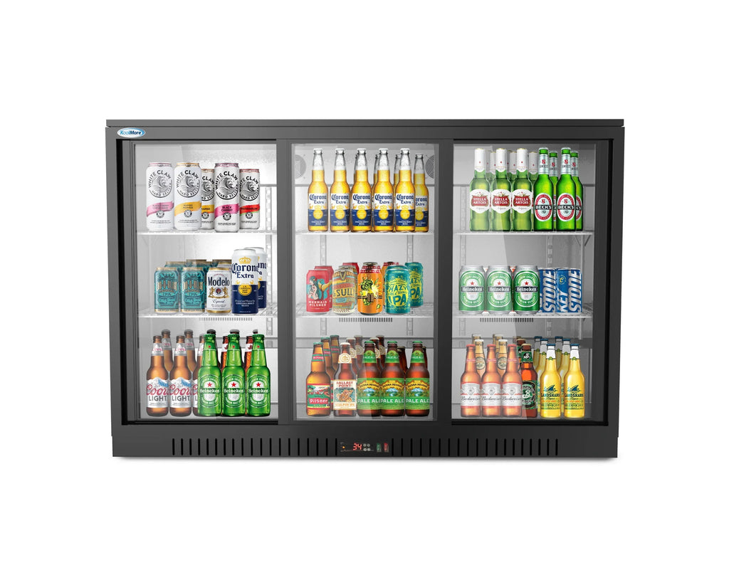 Ft.. Three-Door Back Bar Refrigerator – 11.3 Cu. KoolMore 35 in