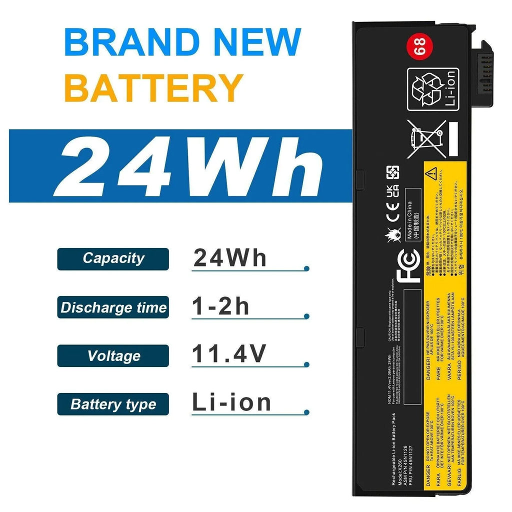 68 Replacement 45N1775 Battery for  ThinkPad T440 T450 T550 X240 X240s X250 X260 Notebook Laptop 24Wh 11.4V