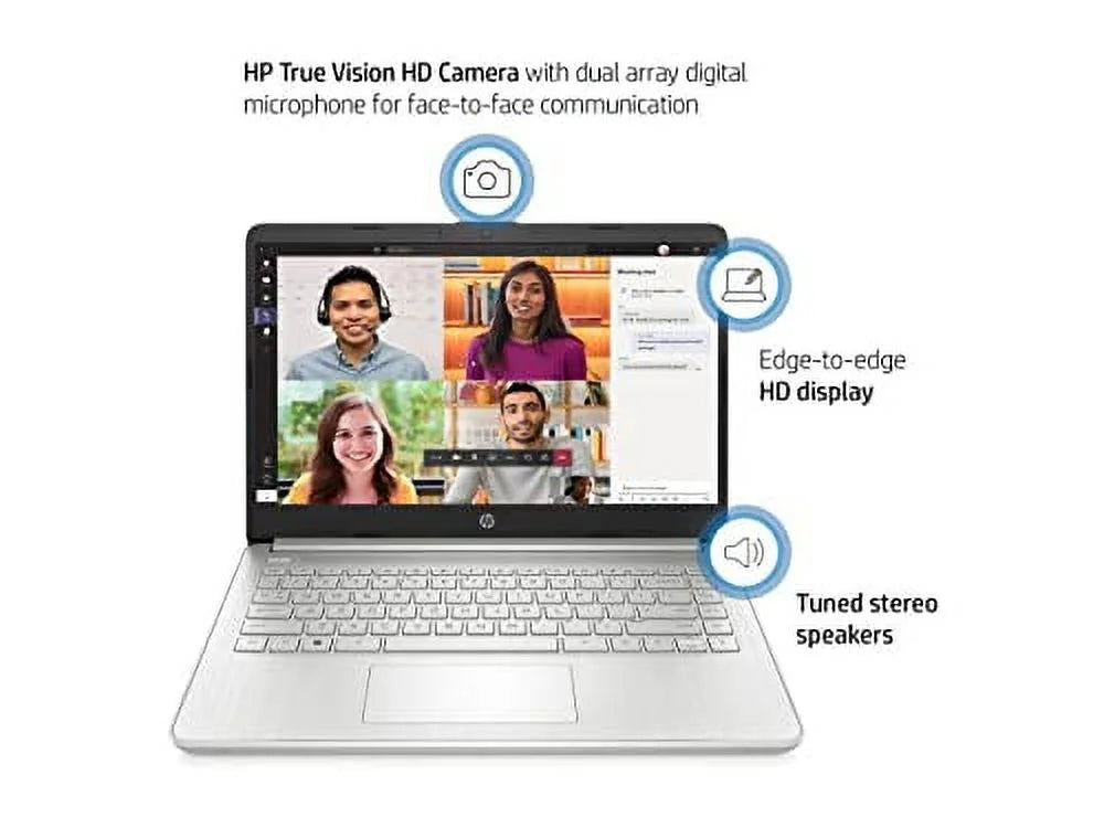 2023 Newest 14 Laptop, 14" Display,  Core i5 1135G7 Processor, 32GB RAM, 1TB SSD,  Iris Xe Graphics, Bluetooth, Webcam, HDMI, Windows 11 Home, Natural Silver