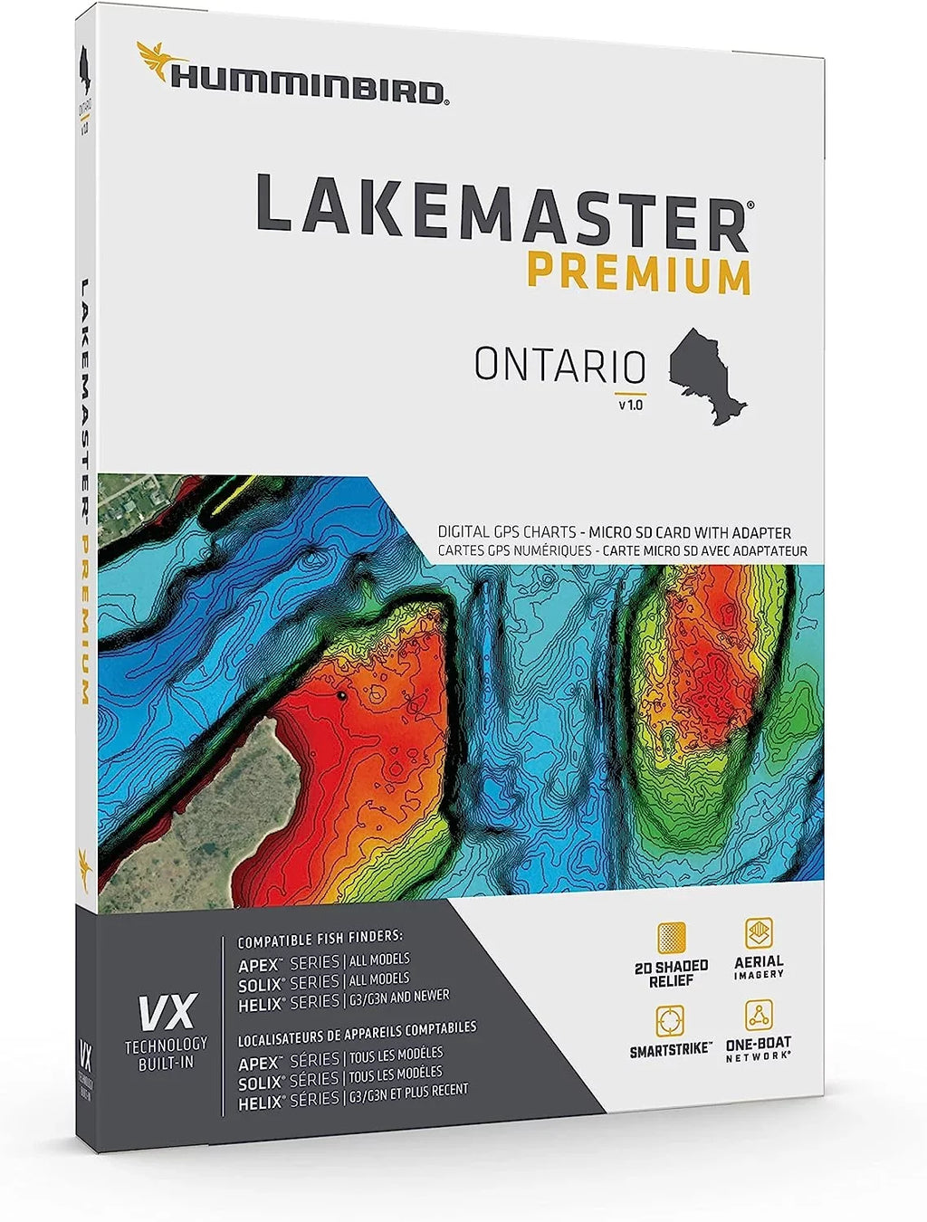 Humminbird LakeMaster Premium Ontario V1 One ship Network VX Technology