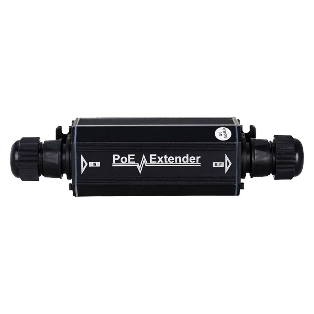 PoE Extender Gigabit Ethernet Waterproof Outdoor PoE Extender, Single Port Signal Extender matching Standard 802.3af/at, 1 Port Booster Bridge Repeater High Speed Broadband 100 Mbps