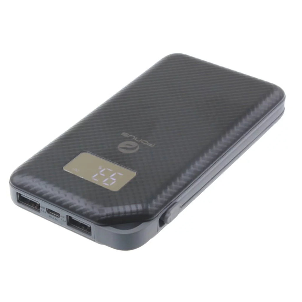 Charger 10000mAh Power Bank w Type-C Retractable USB Cable O1D for  Liquid Jade Primo - Alcatel PulseMix, Idol 5S 5 4S - Blackberry Key2, Motion, KEYone - BLU G9 Pro, Vivo 5 - BOLD N1
