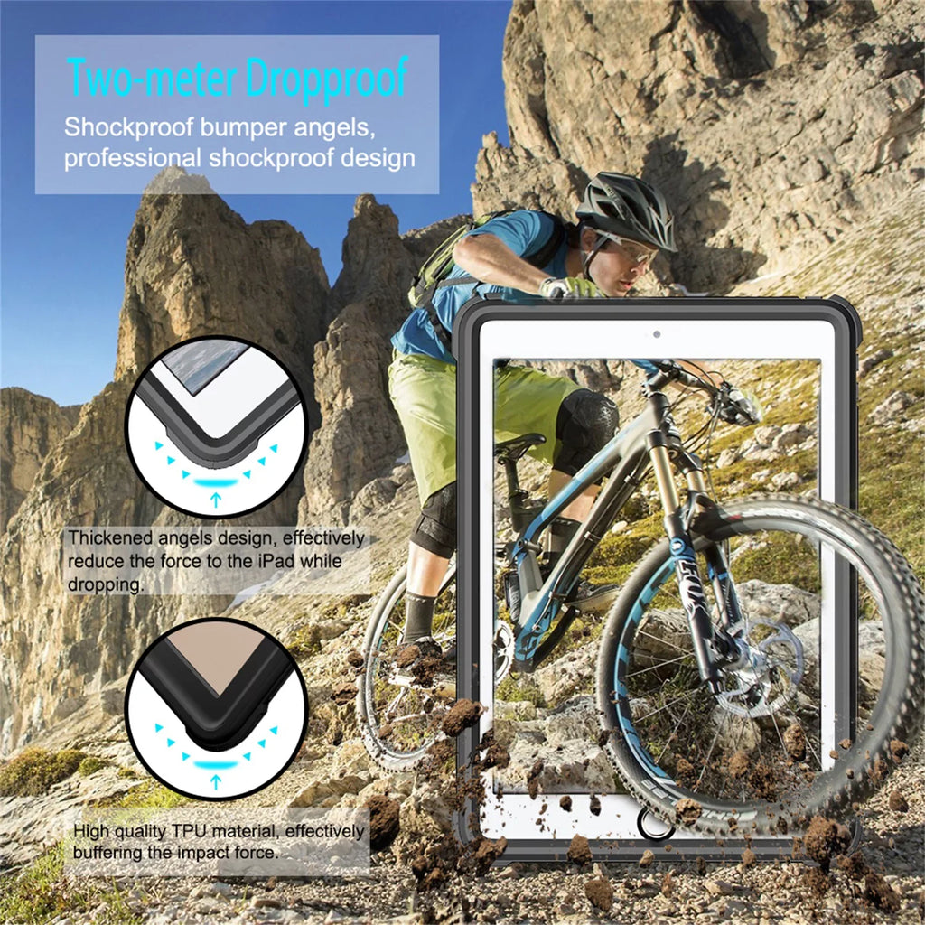 UUCOVERS iPad Air 3 Case 2019 Waterproof, iPad Pro 10.5 Case Rugged Full Body Protective Transparent wrap with Built in Screen Protector Shockproof Case for iPad Air 3 2019/ iPad Pro 10.5 2017,Black