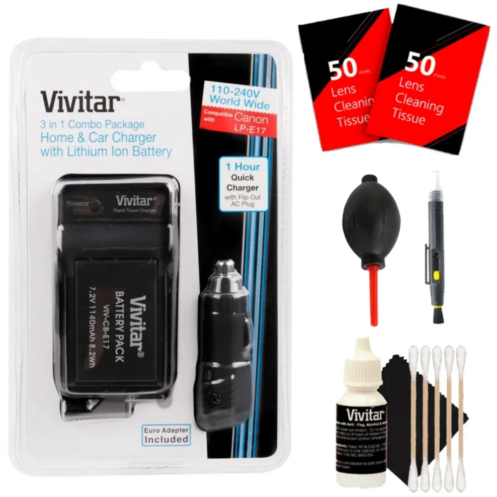 Vivitar (VIV-CBE17-KIT) Replacement Battery  LP-E17 Kit for  750D 760D 8000D
