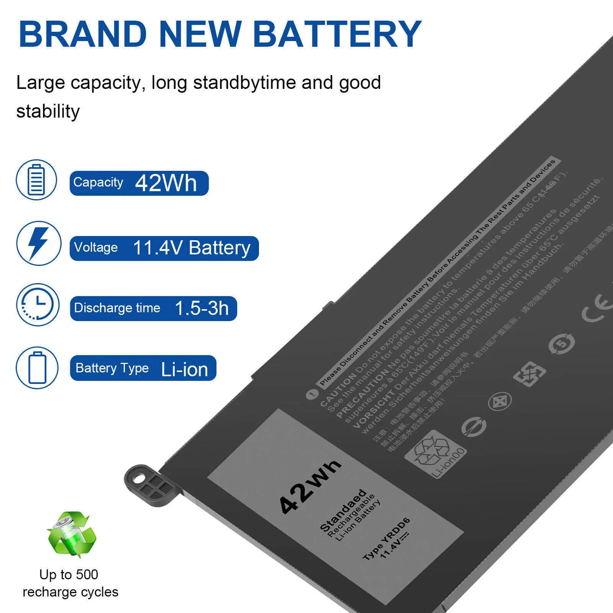 YRDD6 Battery for  Inspiron 15 3582,Inspiron 15 3493,Inspiron 15 3583,Inspiron 15 3593,Inspiron 15 3793
