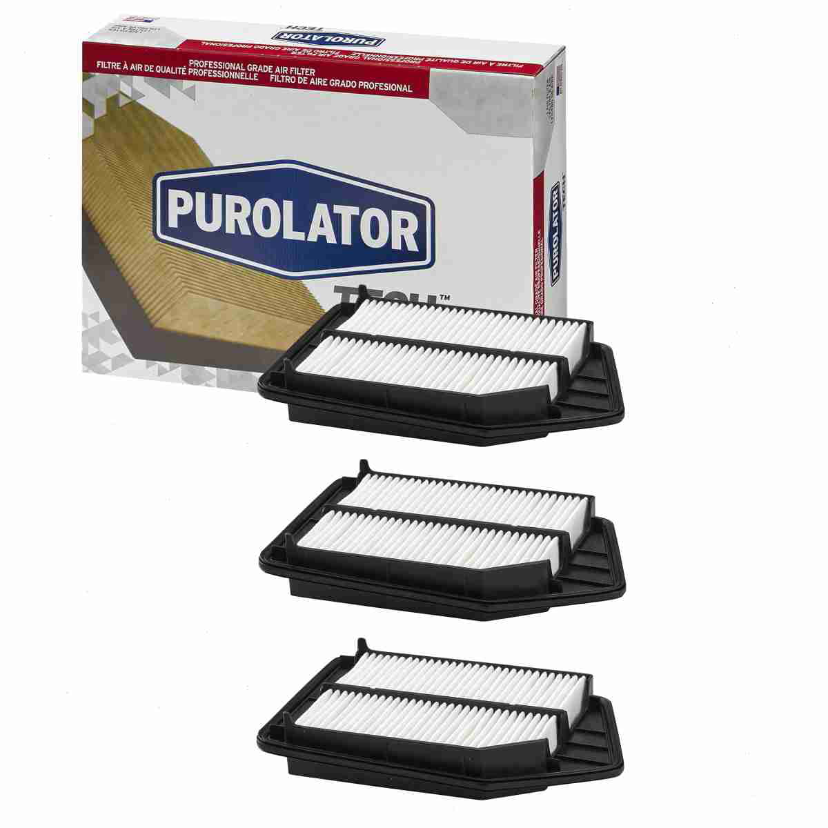 3 pc Purolator TECH TA26282 Air Filters for 042-1851 29750 49750 9750 A5222 A6282 AF1545 AF5222 AF6282 ALA-8348 CA11476 CAP26282 LX 3487 MA10005 MGA49750 P9750 PA10024 PA6282 PAF6282 R83750 SA11476