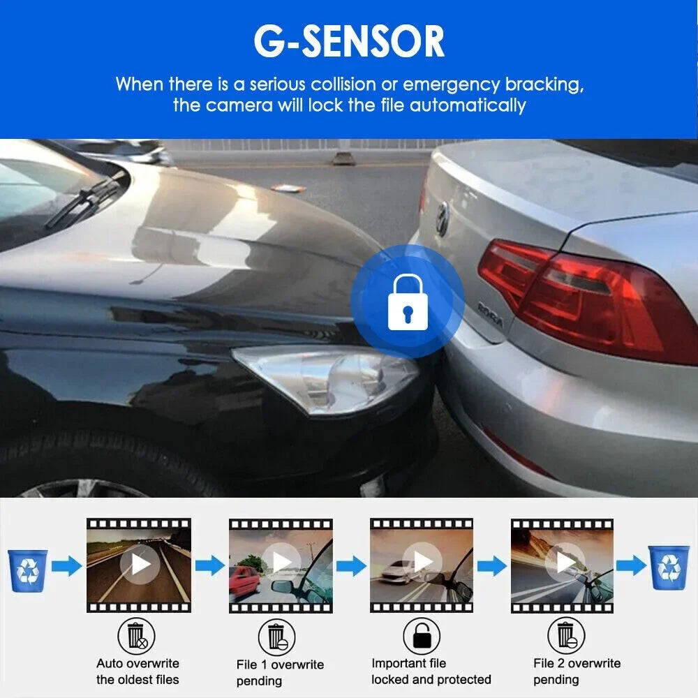 G·PEH Dash Cam - Ensure Your Road Safety with Dual Lens Front and Inside Recording