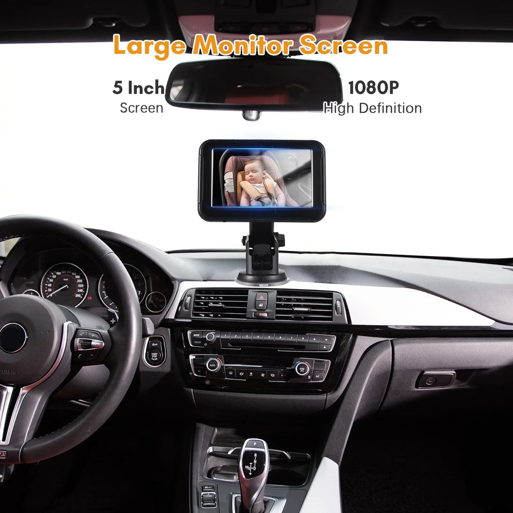 Dazzduo Invigilator,Camera Baby Car Monitor Baby Car 150° Wide View Seat 5 Inch Mirror Display 150° 5 Inch Car Seat Mirror Display Monitor Camera Baby Seat Wide View Vision Baby Car Rear Seat 5
