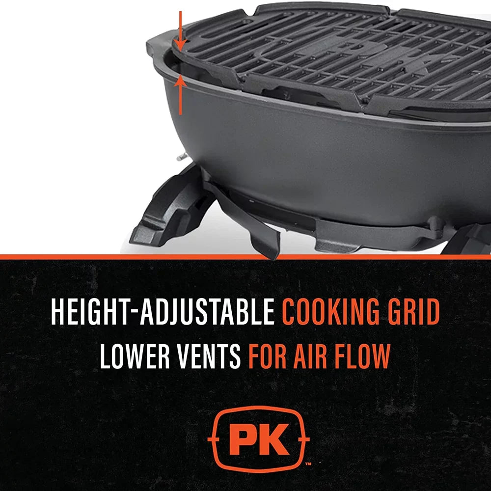 PKGO Hibachi Charcoal Grill Orange. PK Grills 17 in