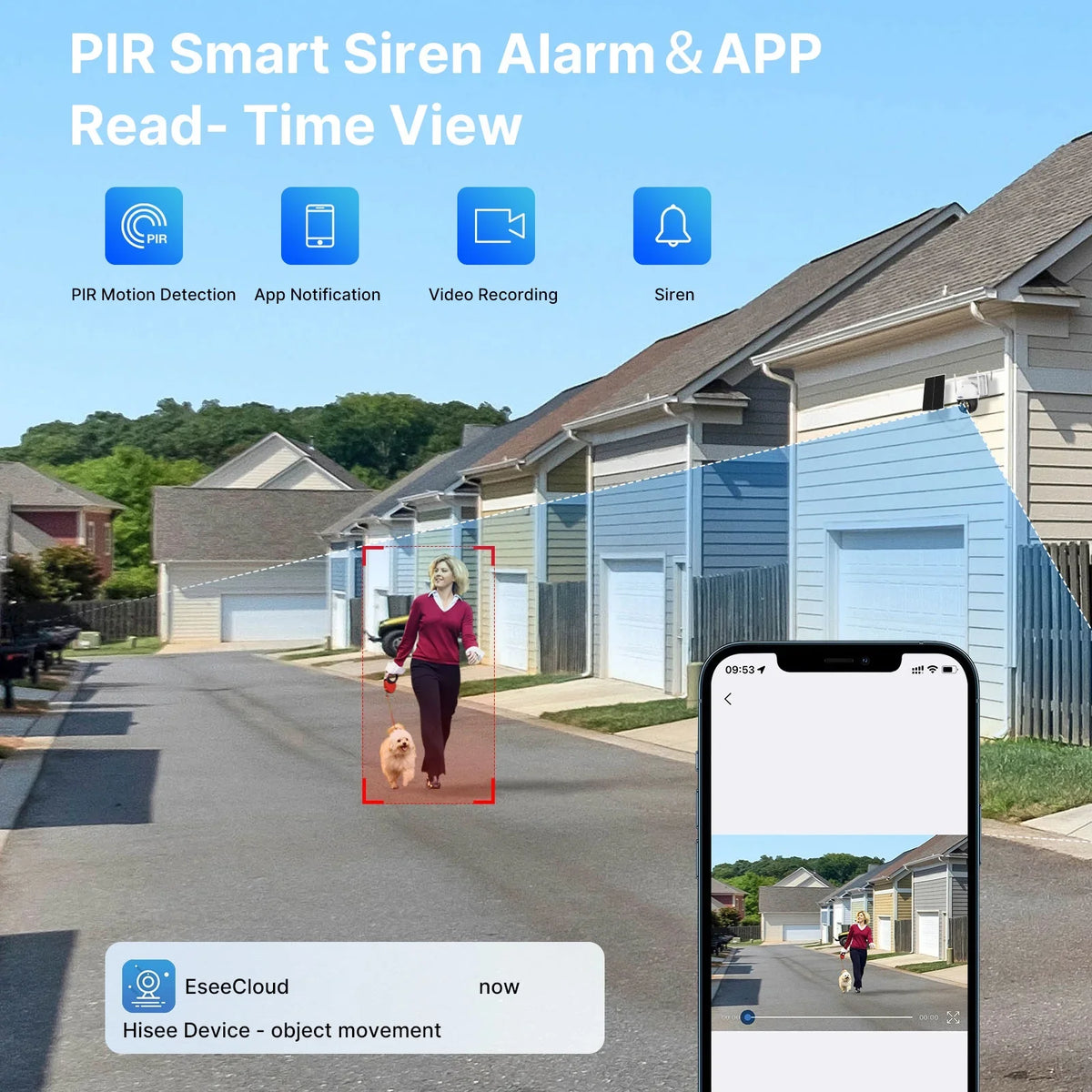 Hiseeu Rechargeable Battery 2K/3MP Solar Wireless Security Camera,360 View Pan/Tilt,8X digital zoom,2-Way Audio,Color Night Vision,Spotlights,SD Card Slot,Smart AI Detection