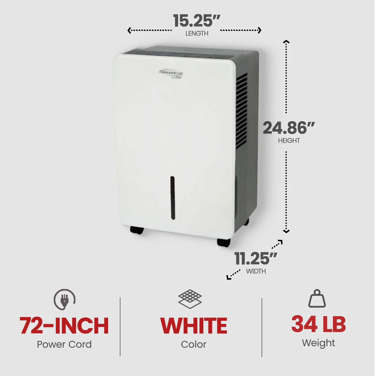 Restored SoleusAir HMT-D70-A Air Energy Star 70 Pint Dehumidifier (Refurbished)