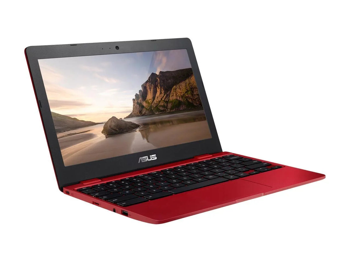 Chromebook Laptop in Red, 12,  Celeron, 32GB Flash Storage, 4GB RAM, C223NA-DH02-RD
