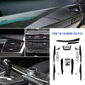 For  X6 F16 2015 2016 2017 2018 Black Interior wrap Trim  5D Carbon Fiber （For left-hand drive vehicles）