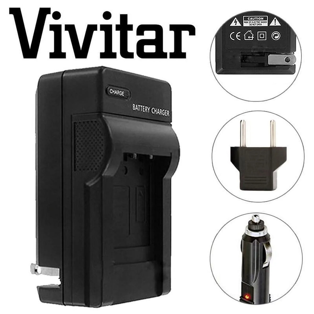 VIVITAR VIV-QCB-217 Battery Charger + NB-13L Replacement Battery for  NB-13L Battery (for  G5 X, G7 X, G7 X Mark II, G9 X, G9X Mark II, SX720 HS)