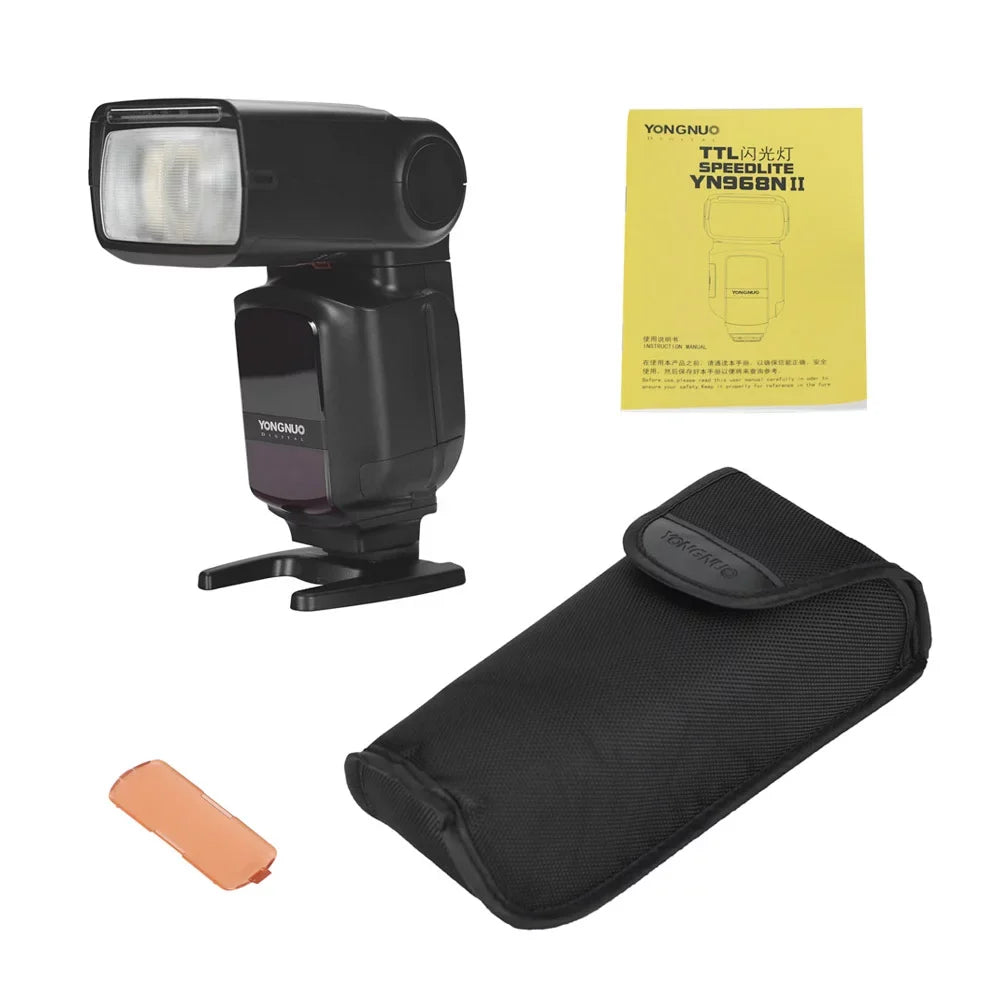 YONGNUO YN968N II Wireless TTL Flash Speedlite with Built-in 5600K LED Light, 1/8000s HSS, appropriate with  DSLR Cameras and YN622N YN560 Wireless System