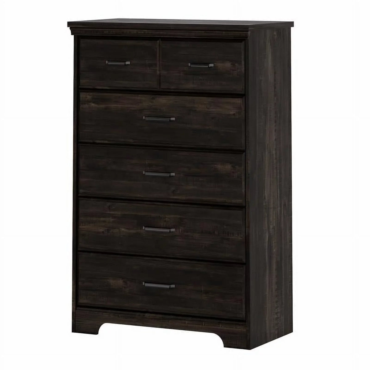 South Shore Versa Traditional 5-Drawers Dresser Rubbed Black