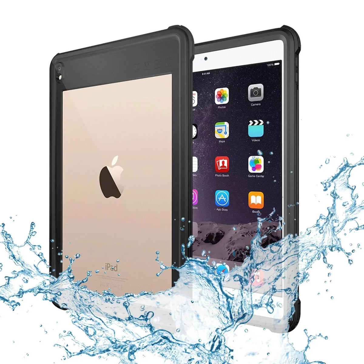 UUCOVERS iPad Air 3 Case 2019 Waterproof, iPad Pro 10.5 Case Rugged Full Body Protective Transparent wrap with Built in Screen Protector Shockproof Case for iPad Air 3 2019/ iPad Pro 10.5 2017,Black