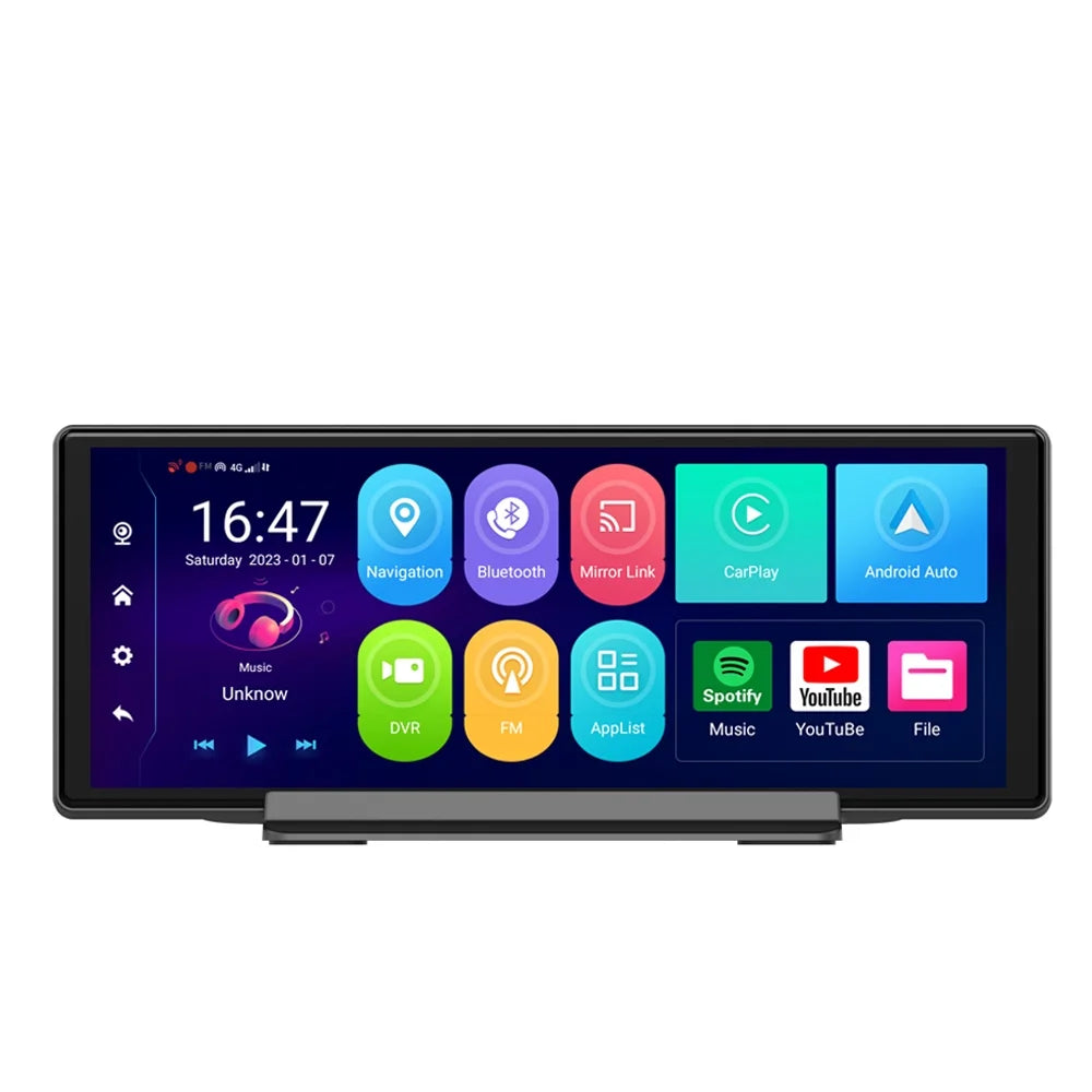 Anself 10.26 Inch Dual Camera Car DVR Android 10.0 GPS Navigation Dashcam WIFI