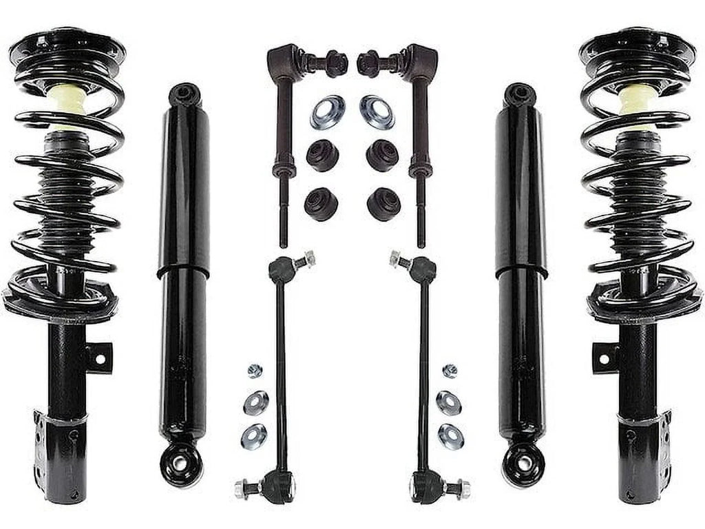 Front and Rear Shock Strut Coil Spring and Sway Bar Link Kit - 8 Piece - matching with 2008 - 2017 Chevy Equinox (Models without 19 Inch Wheels and Sport Suspension Only) 2009 2010 2011 2012