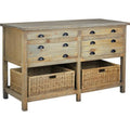 Cottage Double Bay Sideboard - Driftwood Brown. Sunset Trading CC-TAB228S-DW 61 in