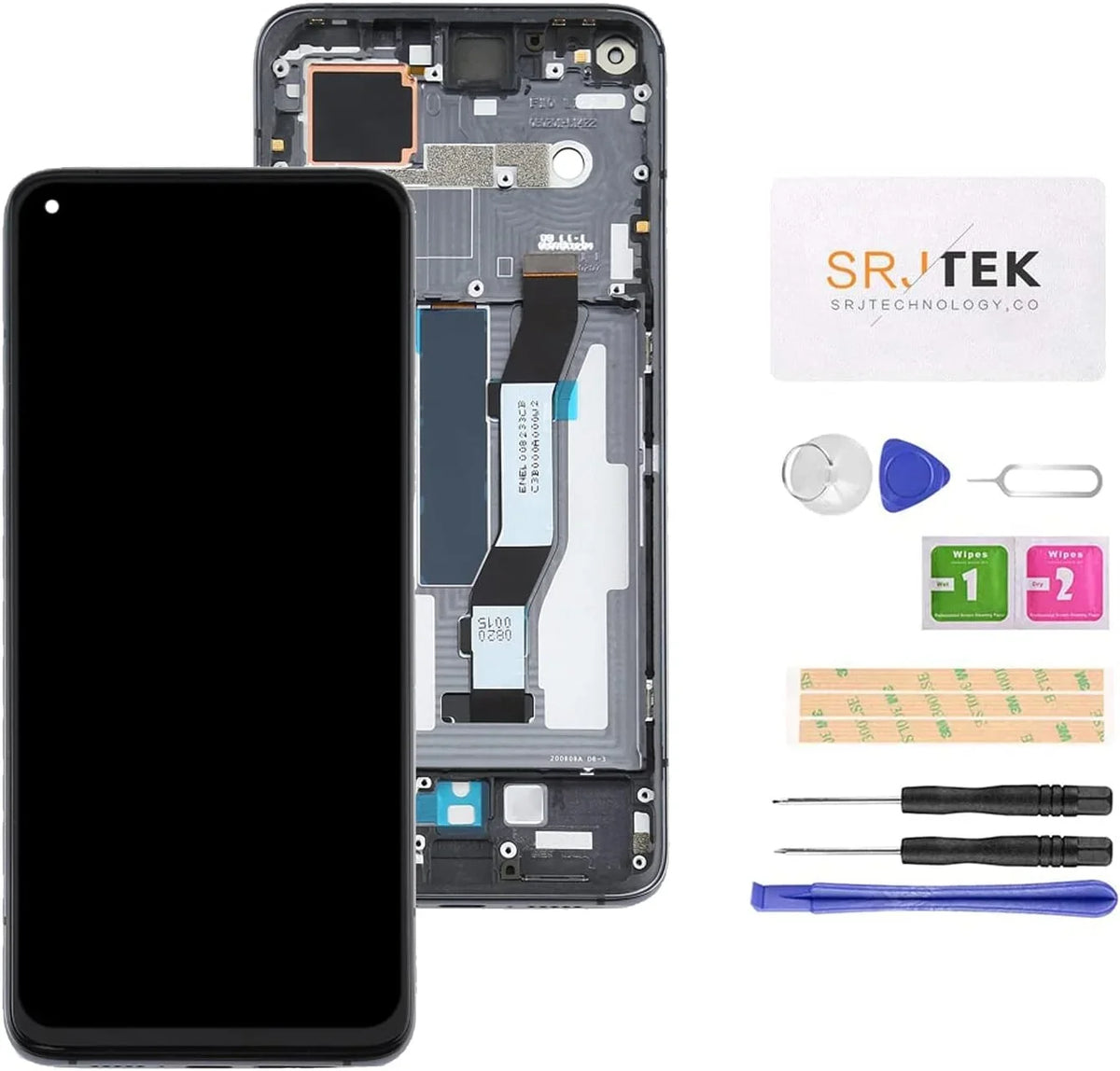 Screen Replacement for  Mi 10T 5G / 10T Pro 5G M2007J3SY M2007J3SG Mobile Phone LCD Display Touch Digitizer Assembly Glass Repair with Frame (Black)