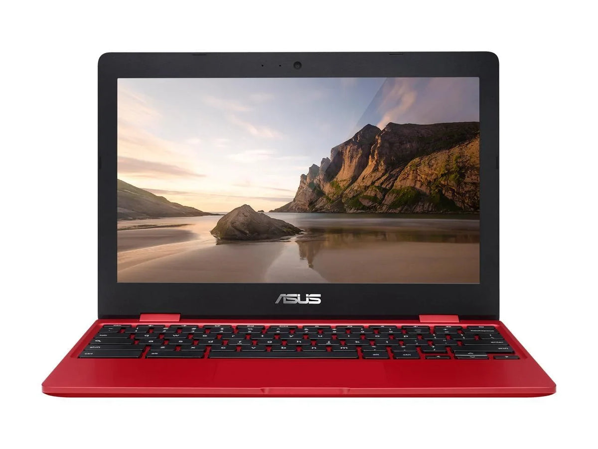 Chromebook Laptop in Red, 12,  Celeron, 32GB Flash Storage, 4GB RAM, C223NA-DH02-RD