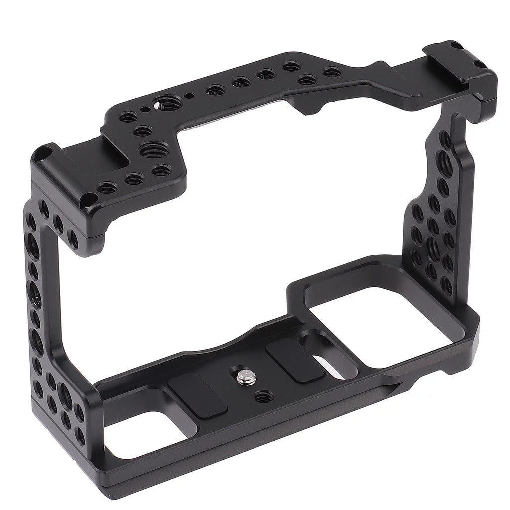 Cage Aluminum Alloy Video Cage Replacement for  A7M3 A7R3 A9 Mirrorless with Cold Shoe Mount 14 Inch & 38 Inch Screw Holes