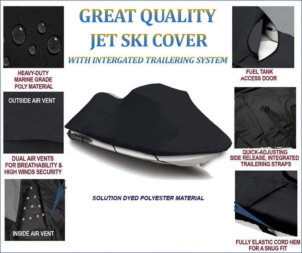 BLACK 600 DENIER JetSki shield suitable for Kawasaki 900 STX 1997-2006 Jet Ski Watercraft protector