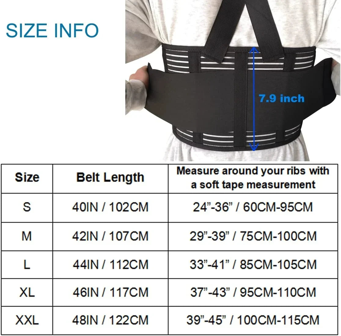 Solmyr Rib and Chest Support Brace, Broken Rib Brace, Breathable Rib Belt for Sore or Bruised Ribs Support, Sternum Injuries, Dislocated Ribs Protection, Pulled Muscle Pain (L/XL)