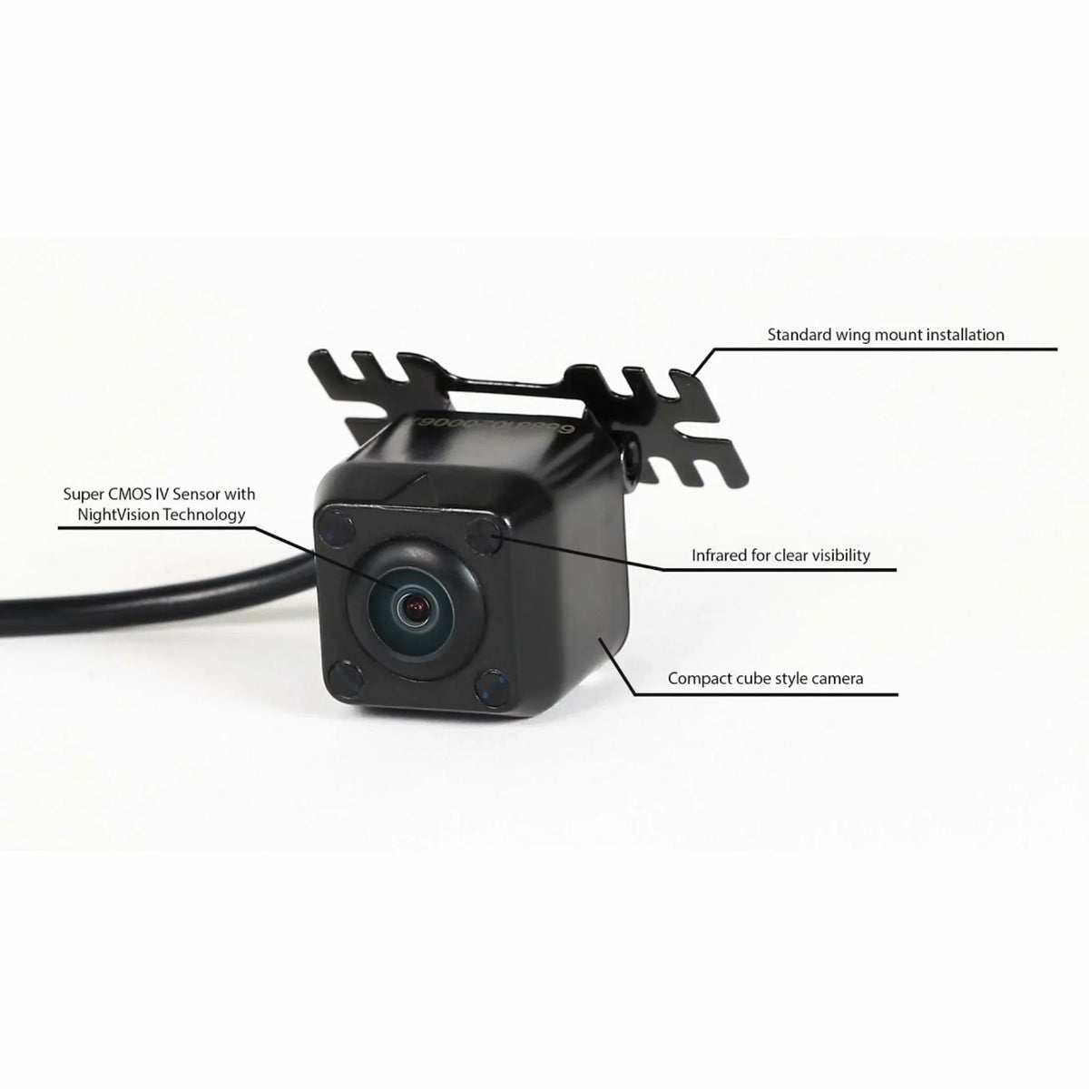 Rydeen New cm-LED4 Backup and Forward Facing LED Infrared MINy Camera - Black